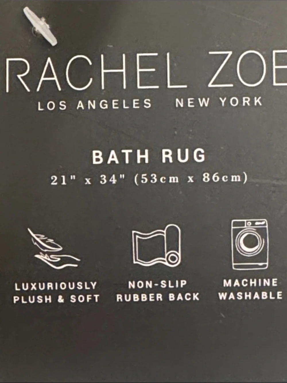 RACHEL ZOE Cheetah Animal Print Bath Rug/Mat - Non-Slip Rubber Back -21